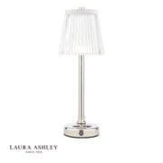 Callaghan Re-chargeable  Lamp in Polished Chrome with Clear Ribbed Glass - LAURA ASHLEY LA3756661-Q