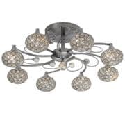 Calveley 8 Light Fitting in Satin Chrome and Crystal