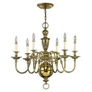 Cambridge 6 Light Chandelier in Solid Burnished Brass - HINKLEY HK/CAMBRIDGE6