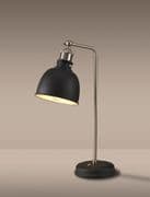 Cambridge Adjustable Desk Lamp in a Graphite Finish with Satin Nickel Accents