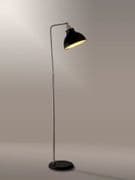 Cambridge Adjustable Floor Lamp in a Graphite Finish with Satin Nickel Accents