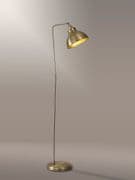 Cambridge Adjustable Floor Lamp in an Antique Brass Finish with Satin Nickel Accents