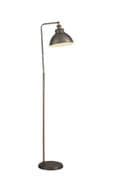 Cambridge Adjustable Floor Lamp in an Antique Silver Finish with Copper Accents
