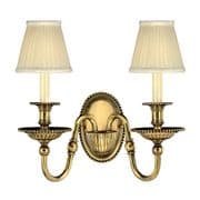 Cambridge Double Wall Light in Solid Burnished Brass - HINKLEY HK/CAMBRIDGE2