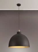 Cambridge Extra Large Pendant in a Graphite Finish with Satin Nickel Accents