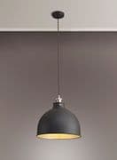 Cambridge Large Pendant in a Graphite Finish with Satin Nickel Accents