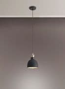 Cambridge Small Pendant in a Graphite Finish with Satin Nickel Accents