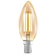 Candle 4W SES (E14) LED 2200k Vintage Filament Bulb Amber Glass