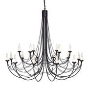 Carisbrooke 18 Light Gothic Style Chandelier in a Black Finish - ELSTEAD CB18 BK