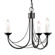 Carisbrooke 3 Light Gothic Style Chandelier finished in Black - ELSTEAD CB3/BLACK