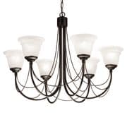 Carisbrooke 6 Light Gothic Style Chandelier finished in Black - ELSTEAD CB6/BLACK