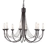 Carisbrooke 8 Light Gothic Style Chandelier in a Black Finish - ELSTEAD CB8 BK