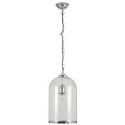 Carron Single Pendant in Polished Chrome with a Clear Glass Shades
