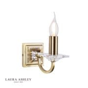 Carson Single Wall Light in Antique Brass and Crystal - Laura Ashley LA3727735-Q