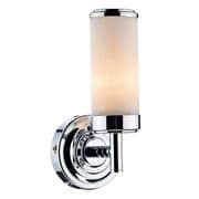 Century Single Bathroom Wall Light in Polished Chrome with an Opal White Glass Shade, Switched IP44 - där CEN0750