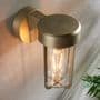 Chalon Outdoor/Indoor Wall Light in a Brushed Gold Finish with Clear Glass IP44