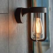 Chalon Outdoor/Indoor Wall Light in a Matt Black Finish with Clear Glass IP44