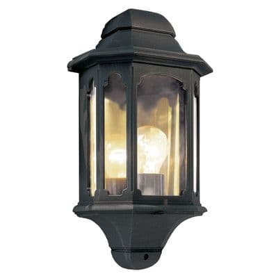 Chapel Half Lantern in Die-Cast Aluminium finished in Black IP44 - ELSTEAD CP7 BK