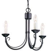 Chartwell 3 Light Fitting in a Black Finish - ELSTEAD CH3/BLACK