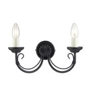 Chartwell Double Wall Light in a Black Finish - ELSTEAD CH2 BLK
