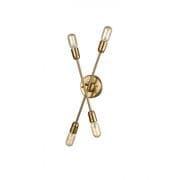 Chatteris 4 Light Adjustable Arm Ceiling Fitting/Wall Light in a Matt Gold Finish