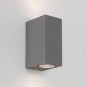 Chios 150 Outdoor Up & Down Wall Light in Textured Grey IP44 - astro 1310008