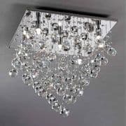 Churton 5 Light Square in Polished Chrome and Crystal