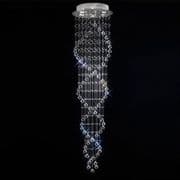 Churton 6 Light Pendant in Chrome with Crystal Spheres and Beads