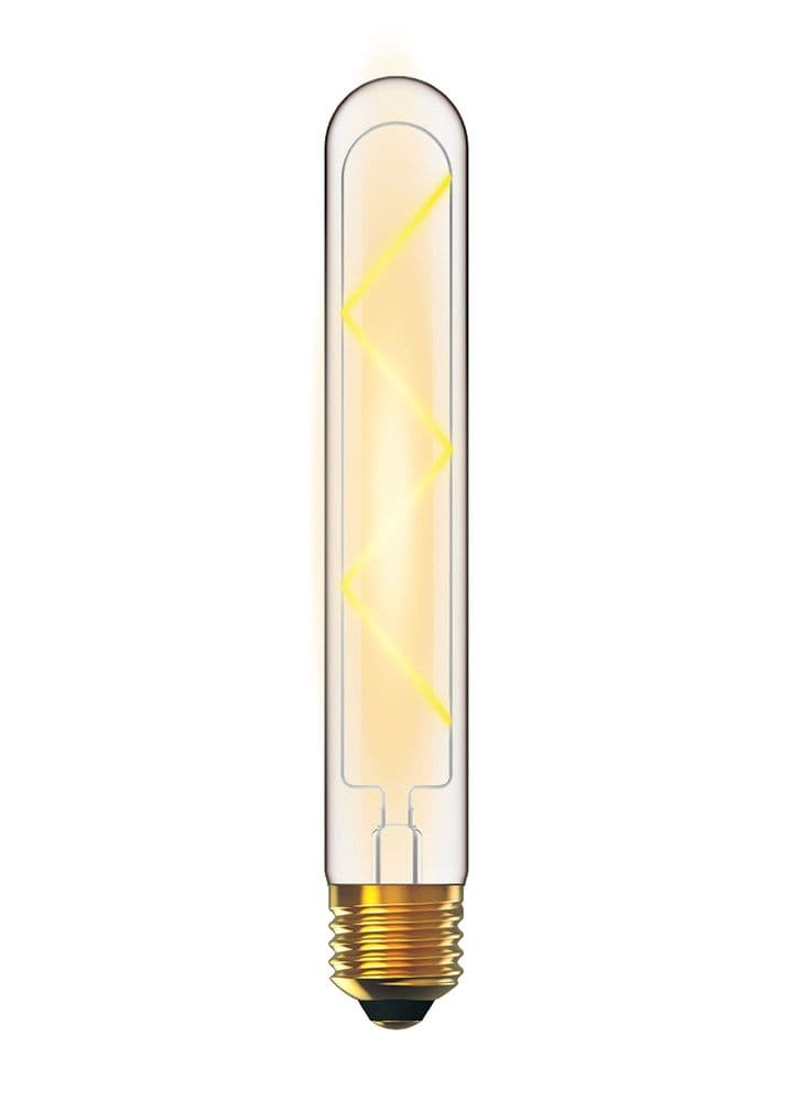 Classic Deco Tube 4w ES E27 LED 4000k 185mm Filament Bulb Clear Glass
