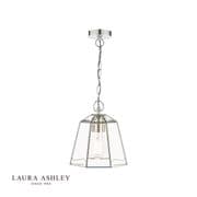 Clayton Pendant in Polished Chrome with Clear Glass Panels - Laure Ashley LA3756166-Q