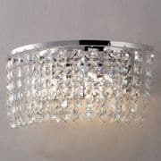 Coddington Wall Light in Polished Chrome and Crystal