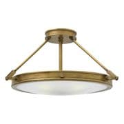 Collier 4 Light Medium Semi-Flush in Heritage Brass with an Opal Diffuser - HINKLEY HK/COLLIER/SF/M