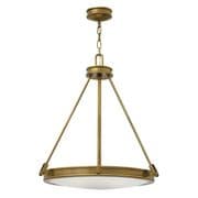 Collier 4 Light Pendant in Heritage Brass with an Opal Diffuser - HINKLEY HK/COLLIER/P