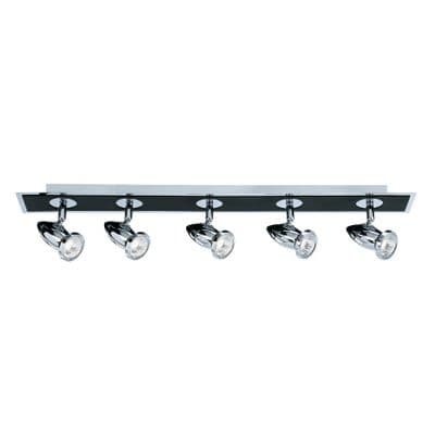 Comet 5 Light Spot Light Bar in Polished Chrome and Matt Black - SEARCHLIGHT 7495