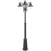 Como Triple Lamppost in Black with a Polycarbonate Lens IP44 - NORLYS C7 BLACK