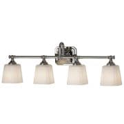 Concord 4 Light Bathroom Mirror/Wall Light in Polished Chrome and Opal-Etched Glass Shades IP44 - FEISS FE/CONCORD4 BATH