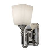 Concord Single Bathroom Wall Light in Polished Chrome and an Opal-Etched Glass Shade IP44 - FEISS FE/CONCORD1 BATH