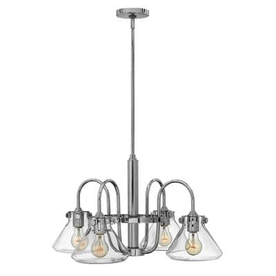 Congress 4 Light Pendant in Polished Chrome with Clear Glass Shades - HINKLEY HK/CONGRES4/A CM