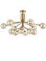 Corby 12 Light Fitting in Antique Gold with Amber Glass Shades