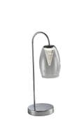 Cottam LED Table Lamp in Polished Chrome with Clear Glass and Cone Shaped Inner
