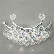 Cranage Wall Light in Polished Chrome and Crystal Spheres