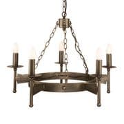 Cromwell 5 Light Medieval Style Chandelier in an Old Bronze Finish - ELSTEAD CW5