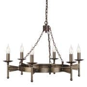 Cromwell 6 Light Medieval Style Chandelier in an Old Bronze Finish - ELSTEAD CW6