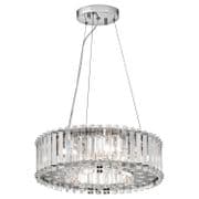 Crystal Skye 6 Light Pendant in Polished Chrome and Crystal IP44 - KICHLER KL/CRSTSKYE/P/A
