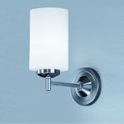 Dareham Single Wall in a Satin Nickel Finish with an Opal Glass Shade