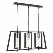 Dax 3 Light Bar Fitting in a Matt Black Finish with Polished Chrome Lampholders - där DAX0350