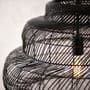 Deauville Oversized Black Rattan Pendant