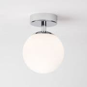 Denver IP44 Bathroom Ceiling Light in Polished Chrome and Opal Glass - astro 1038001
