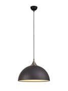 Dorper Medium Pendant in a Graphite Finish with Satin Nickel Detail