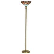 Dragonfly III Floor Lamp in Weathered Bronze and Mosaic Glass - SEARCHLIGHT 1285